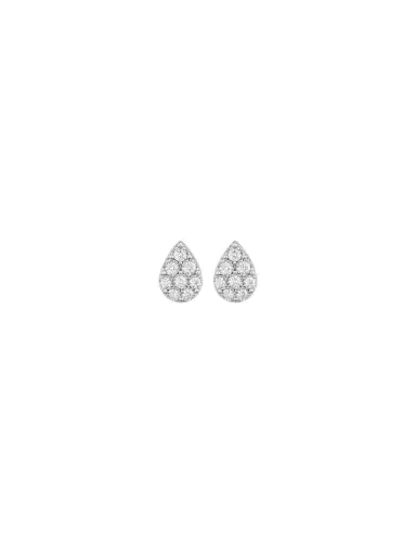 Wish Fine Jewelry 0.18ct Diamond 14K Gold Pave Pear Stud Earrings | Thumbnail 1 Wish Fine Jewelry 0.18ct Diamond 14K Gold Pave Pear Stud Earrings | Thumbnail 1