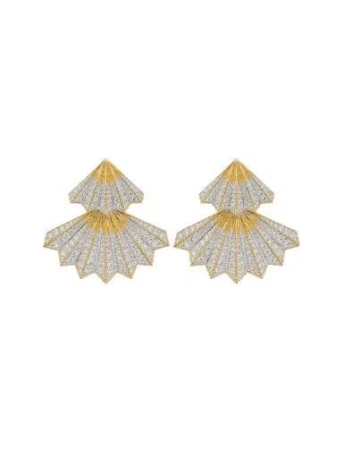 Wish Fine Jewelry 5.01ct Diamond 18K Gold Fan Shape Drop Earrings | Thumbnail 2 Wish Fine Jewelry 5.01ct Diamond 18K Gold Fan Shape Drop Earrings | Thumbnail 2