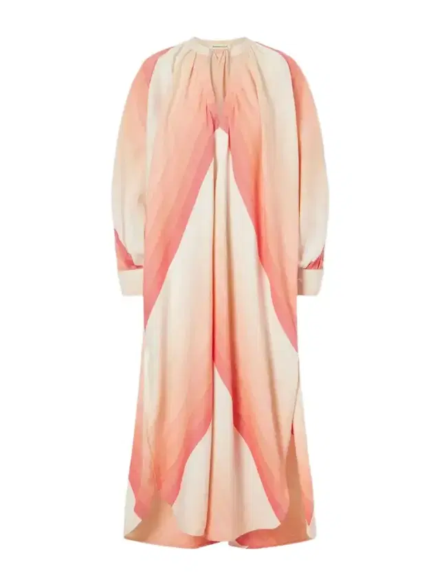 Marrakshi Life The Smock Striped Cotton Midi Dress