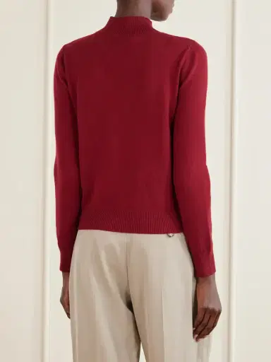 Oscar de la Renta Scarf-detailed Cashmere Sweater | Thumbnail 4