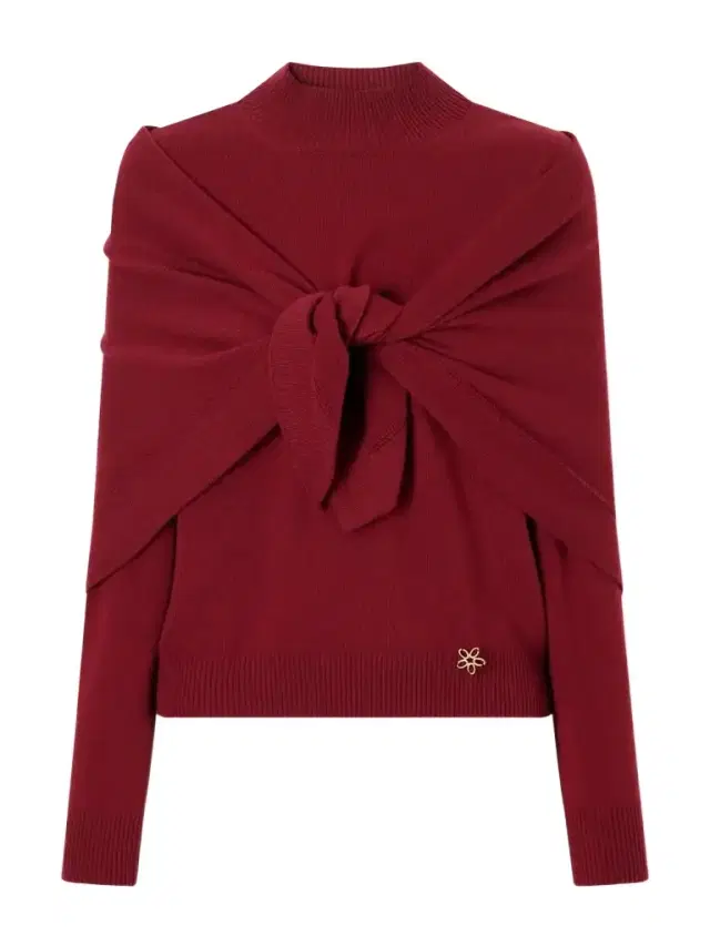 Oscar de la Renta Scarf-detailed Cashmere Sweater