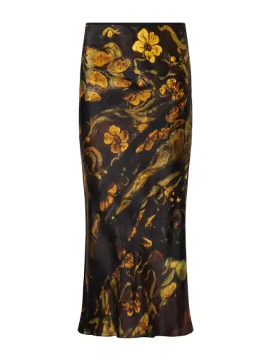 Dries Van Noten Floral-printed Silk-satin Midi Skirt | Thumbnail 1 Dries Van Noten Floral-printed Silk-satin Midi Skirt | Thumbnail 1