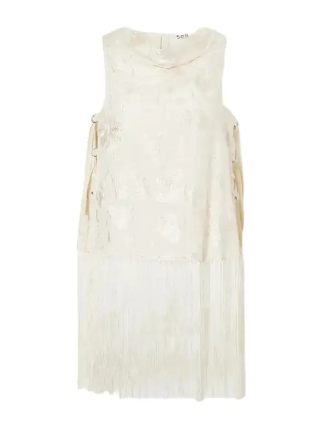 Sea Priscilla Floral-embroidered Fringed Crepe Vest