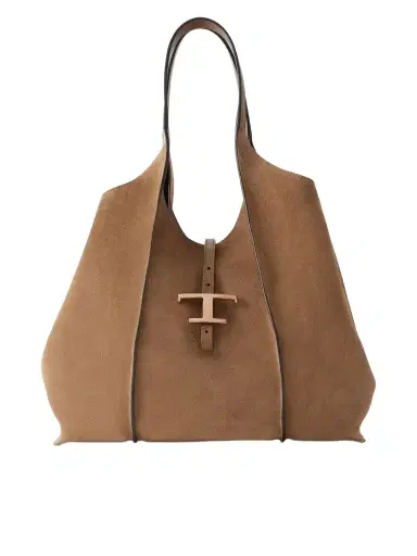 Tod's T Timeless Suede Shoulder Bag | Thumbnail 1 Tod's T Timeless Suede Shoulder Bag | Thumbnail 1