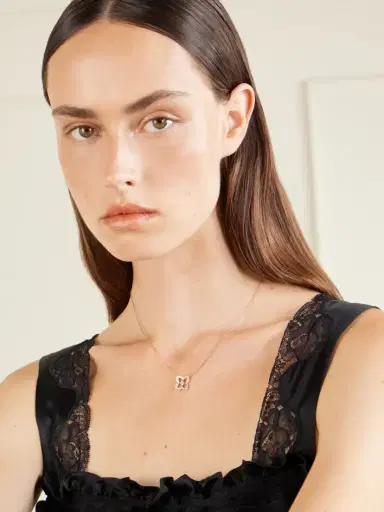 De Beers London Lotus By De Beers 18-karat Rose Gold Diamond Necklace | Thumbnail 2