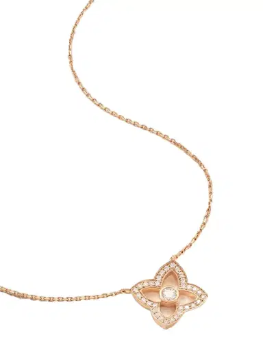 De Beers London Lotus By De Beers 18-karat Rose Gold Diamond Necklace | Thumbnail 1