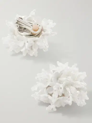 Oscar de la Renta Bead-embellished Clip Earrings | Thumbnail 3