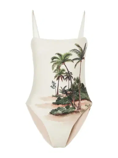 Agua by Agua Bendita Durazno Arena Printed Recycled Swimsuit | Thumbnail 1 Agua by Agua Bendita Durazno Arena Printed Recycled Swimsuit | Thumbnail 1