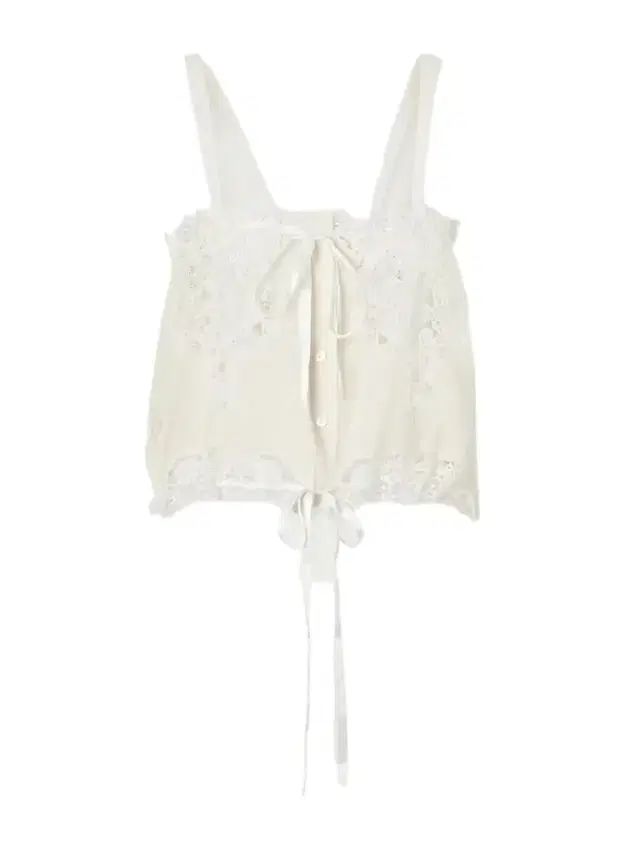 Miguelina Palmer Cropped Guipure Lace-trimmed Cotton-blend Top
