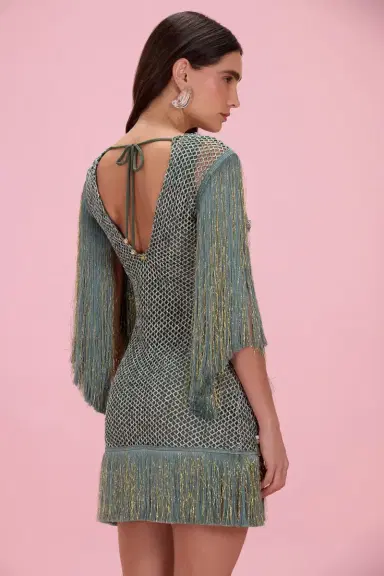 PatBo NAIA CROCHET FRINGE MINI DRESS | Thumbnail 3 PatBo NAIA CROCHET FRINGE MINI DRESS | Thumbnail 3