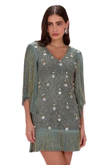 PatBo NAIA CROCHET FRINGE MINI DRESS | Thumbnail 1 PatBo NAIA CROCHET FRINGE MINI DRESS | Thumbnail 1