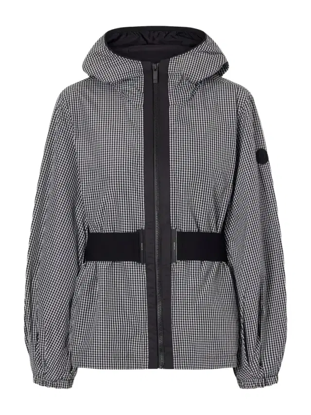 Moncler Rythme Belted Checked Shell Jacket