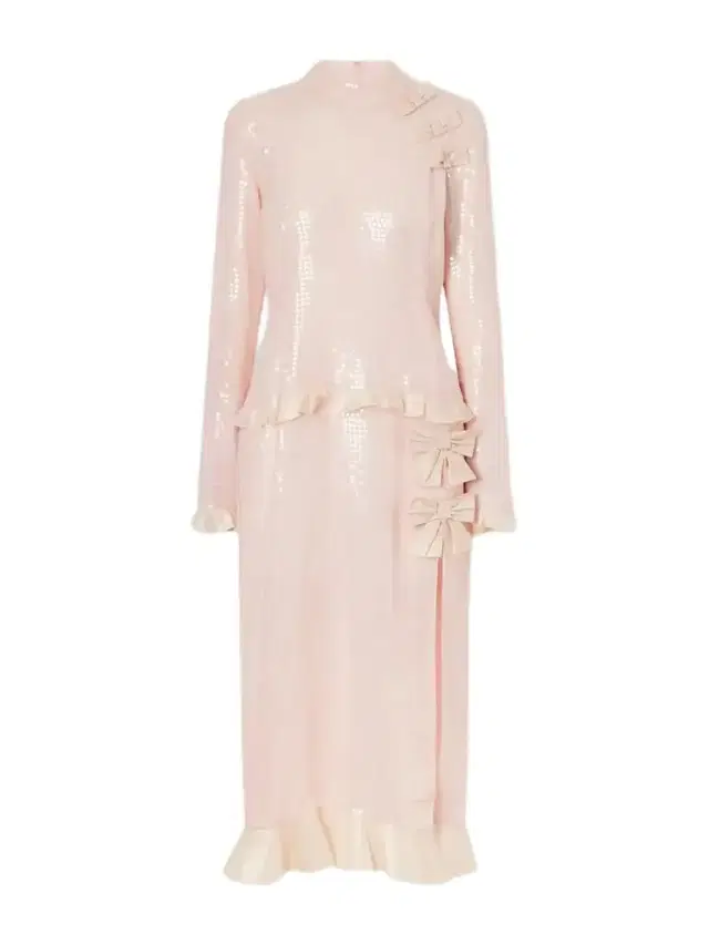 Alessandra Rich Sequin-embellished Silk-georgette Midi Dress
