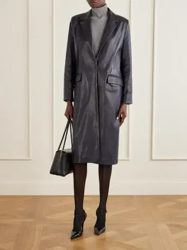 Nour Hammour Isaline Leather Coat | Thumbnail 2 Nour Hammour Isaline Leather Coat | Thumbnail 2