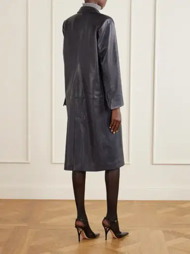 Nour Hammour Isaline Leather Coat | Thumbnail 3 Nour Hammour Isaline Leather Coat | Thumbnail 3
