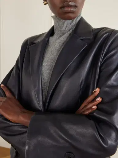 Nour Hammour Isaline Leather Coat | Thumbnail 4 Nour Hammour Isaline Leather Coat | Thumbnail 4