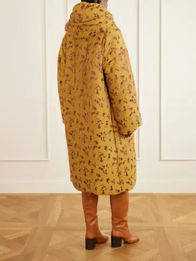 Dries Van Noten Hooded Padded Floral-jacquard Long Jacket | Thumbnail 4 Dries Van Noten Hooded Padded Floral-jacquard Long Jacket | Thumbnail 4