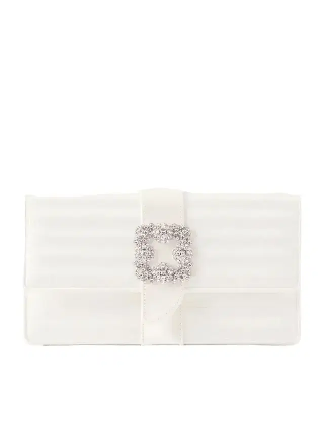 Manolo Blahnik Capri Crystal-embellished Silk-jacquard Clutch