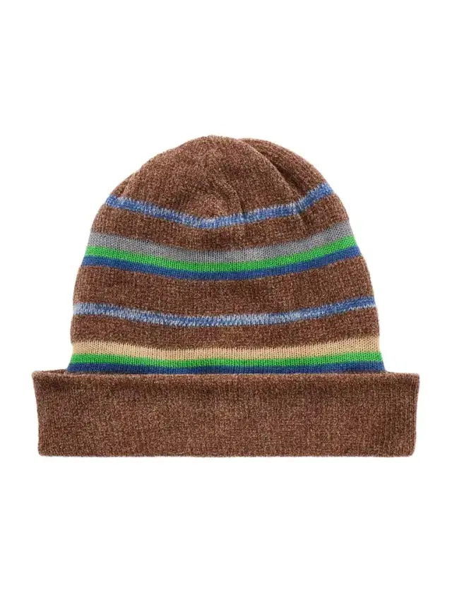 Maison Margiela Stripped Cotton And Wool-blend Beanie