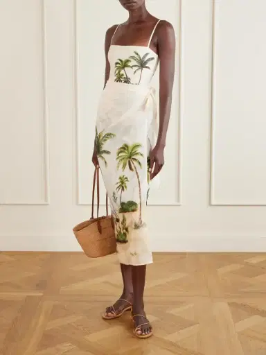 Agua by Agua Bendita Lavanda Arena Cotton And Silk Blend Pareo | Thumbnail 2
