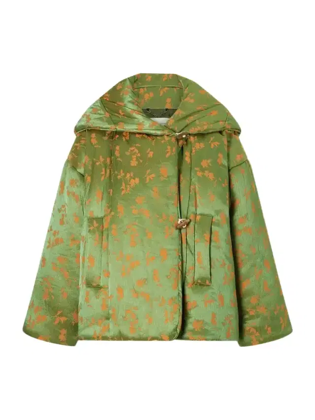 Dries Van Noten Hooded Padded Floral-jacquard Short Jacket