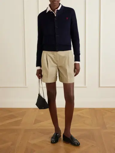 AMI PARIS Embroidered Wool Cardigan | Thumbnail 2