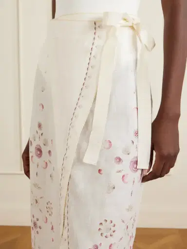 Agua by Agua Bendita Litoral Playa Printed Linen Coverup | Thumbnail 4