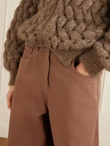 Brunello Cucinelli Embellished High-rise Wide-leg Jeans | Thumbnail 5 Brunello Cucinelli Embellished High-rise Wide-leg Jeans | Thumbnail 5