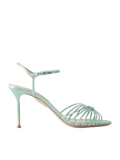 Aquazzura Serenity 85 Knotted Satin Sandals | Thumbnail 1 Aquazzura Serenity 85 Knotted Satin Sandals | Thumbnail 1