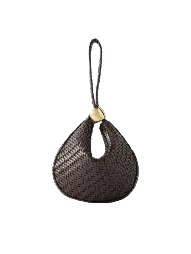 AMANU The Zambia Woven Leather Clutch Bag