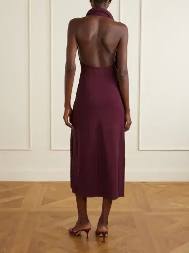 Diotima Mane Embellished Crepe Midi Dress | Thumbnail 3