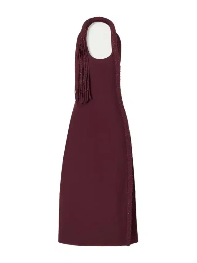 Diotima Mane Embellished Crepe Midi Dress