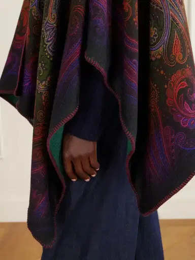 Etro Reversible Paisley-jacquard Wool-blend Cape | Thumbnail 5 Etro Reversible Paisley-jacquard Wool-blend Cape | Thumbnail 5