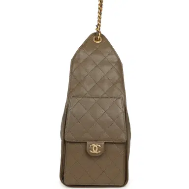 Chanel Chanel Medium 25 Hobo Bag Dark Khaki Caviar Antique Gold Hardware | Thumbnail 3