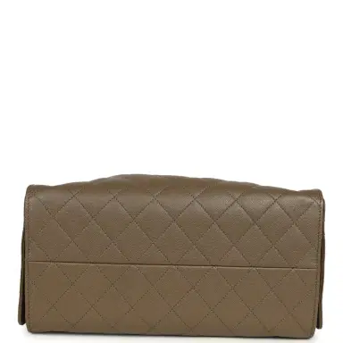 Chanel Chanel Medium 25 Hobo Bag Dark Khaki Caviar Antique Gold Hardware | Thumbnail 6