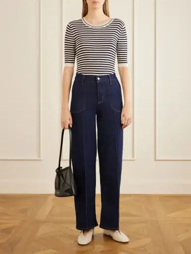 Frame Le Slim Palazzo Pintuck Pocket High-rise Wide-leg Jeans | Thumbnail 2 Frame Le Slim Palazzo Pintuck Pocket High-rise Wide-leg Jeans | Thumbnail 2