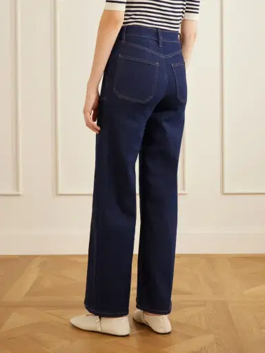 Frame Le Slim Palazzo Pintuck Pocket High-rise Wide-leg Jeans | Thumbnail 4 Frame Le Slim Palazzo Pintuck Pocket High-rise Wide-leg Jeans | Thumbnail 4