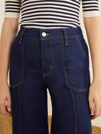 Frame Le Slim Palazzo Pintuck Pocket High-rise Wide-leg Jeans | Thumbnail 5 Frame Le Slim Palazzo Pintuck Pocket High-rise Wide-leg Jeans | Thumbnail 5