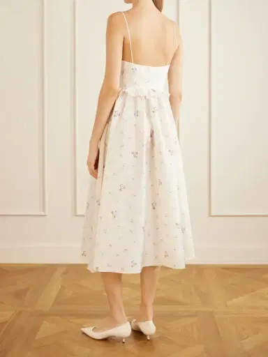 Alessandra Rich Floral-print Silk-taffeta Midi Dress | Thumbnail 3