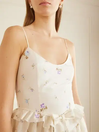 Alessandra Rich Floral-print Silk-taffeta Midi Dress | Thumbnail 4
