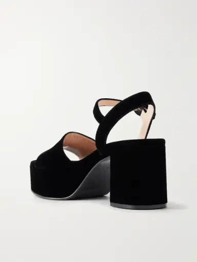 Gianvito Rossi Carol 35 Velvet Platform Sandal | Thumbnail 3