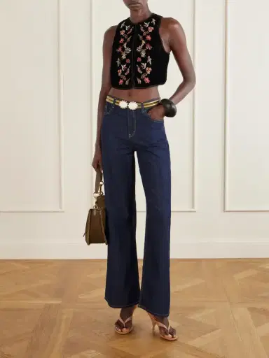 Etro Bead-embellished Cropped Velvet Vest | Thumbnail 2 Etro Bead-embellished Cropped Velvet Vest | Thumbnail 2