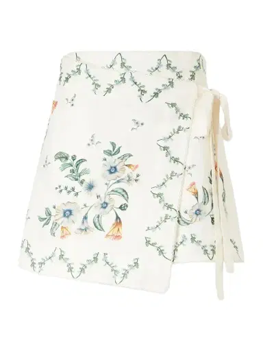 Agua by Agua Bendita Luna Brisa Floral-printed Linen Pareo | Thumbnail 1