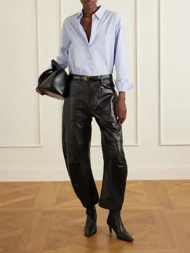 Nili Lotan Shon Leather Barrel-leg Pants | Thumbnail 2 Nili Lotan Shon Leather Barrel-leg Pants | Thumbnail 2