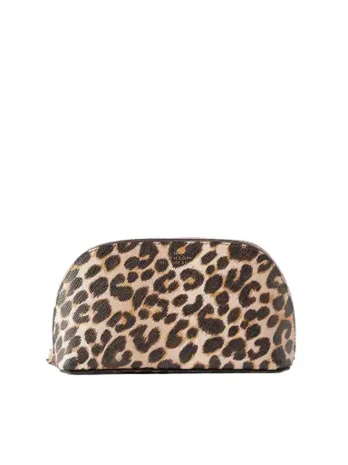 Smythson Panama Leopard-print Leather Cosmetics Case | Thumbnail 1 Smythson Panama Leopard-print Leather Cosmetics Case | Thumbnail 1