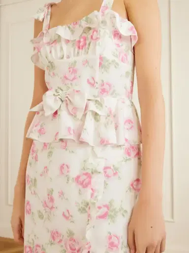 Alessandra Rich Ruffled Floral-print Silk Dress | Thumbnail 4