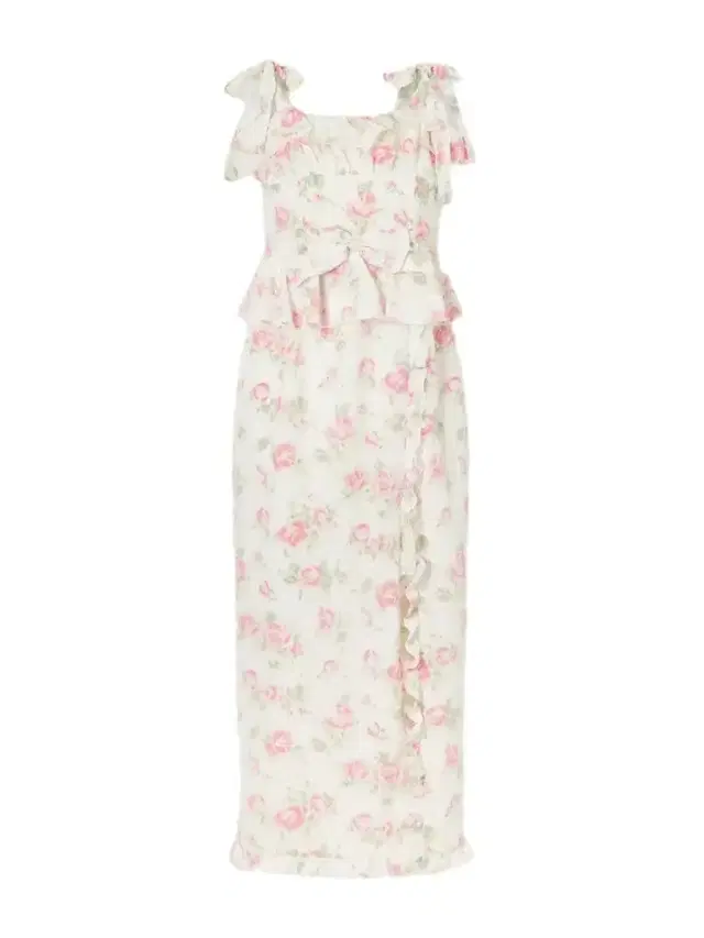 Alessandra Rich Ruffled Floral-print Silk Dress