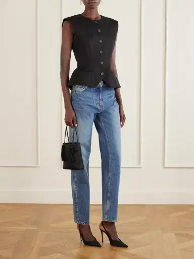 Magda Butrym Silk And Cashmere-blend Crepe Vest | Thumbnail 2 Magda Butrym Silk And Cashmere-blend Crepe Vest | Thumbnail 2