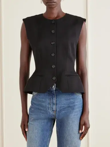 Magda Butrym Silk And Cashmere-blend Crepe Vest | Thumbnail 3 Magda Butrym Silk And Cashmere-blend Crepe Vest | Thumbnail 3