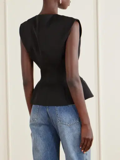 Magda Butrym Silk And Cashmere-blend Crepe Vest | Thumbnail 4 Magda Butrym Silk And Cashmere-blend Crepe Vest | Thumbnail 4
